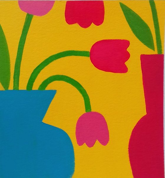 Two Vases of Tulips