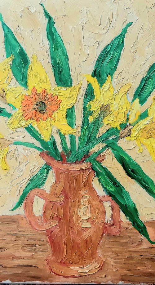 Vase of daffodils by Colin Ross Jack