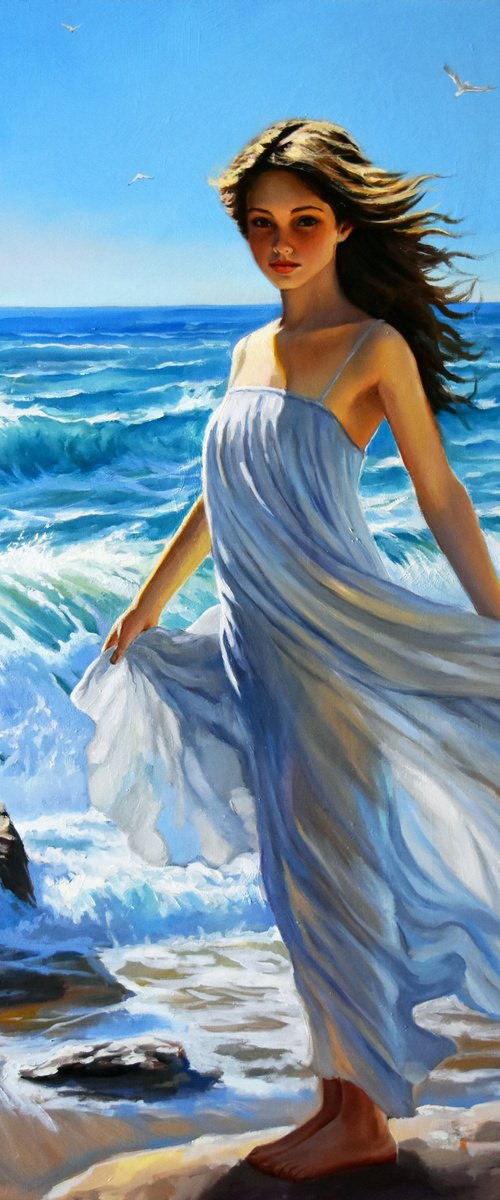 A girl who loves the sea by Serghei Ghetiu