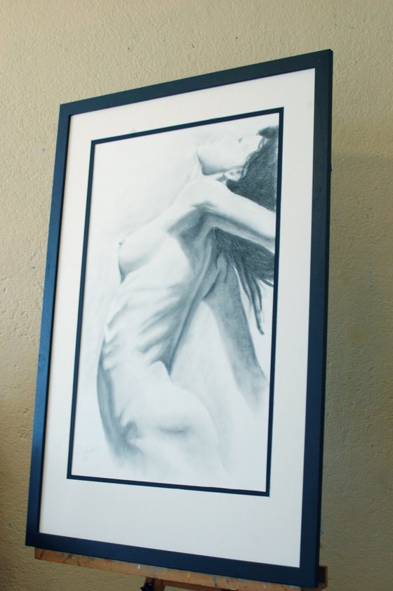 Nude study. Charcoal.