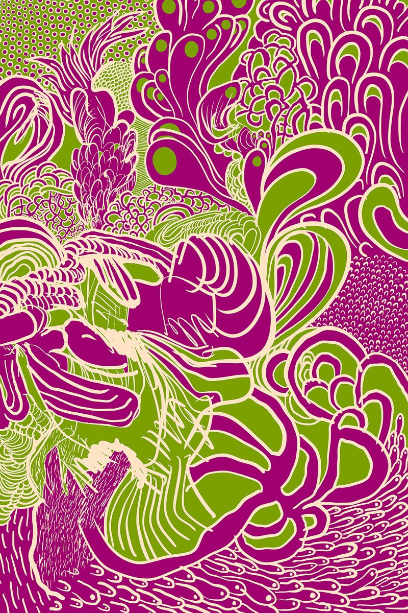 Abstract Botanical Giclee Print By Alasdair Willis, 16 X 23, Garden Variety, Original Artwork