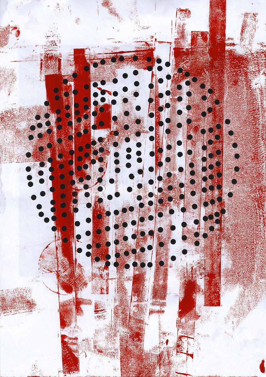 Abstract Collage By Petr Strnad, 11 X 14", Endless Events 5., Original Artwork