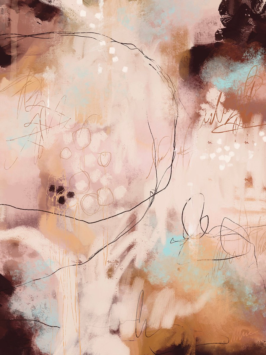 Organic Abstract Giclee Print By Melinda Macdonald, 30 X 45", Organized Chaos, Original Artwork