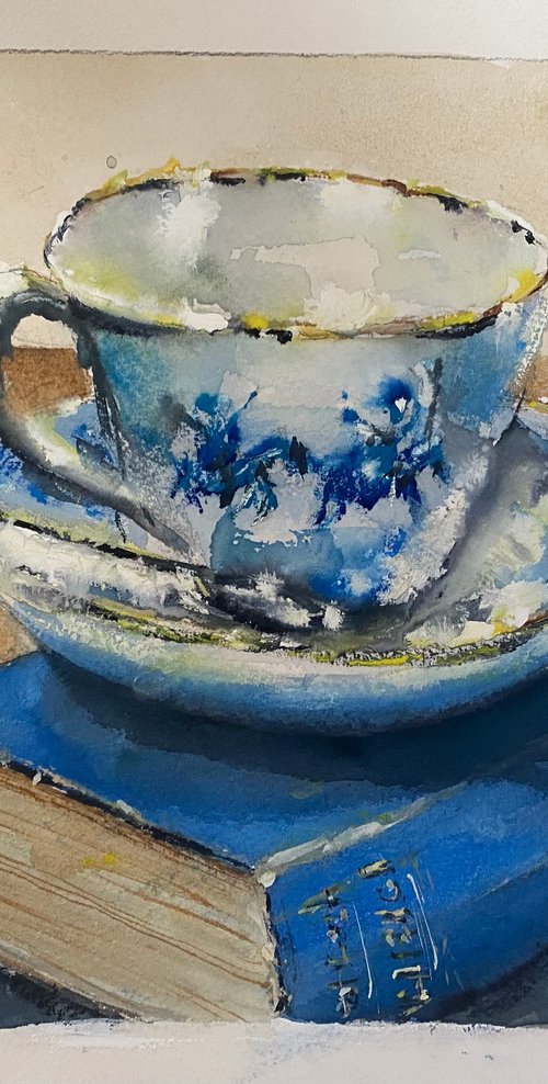 A book and a cup of tea….. by Paul Mitchell
