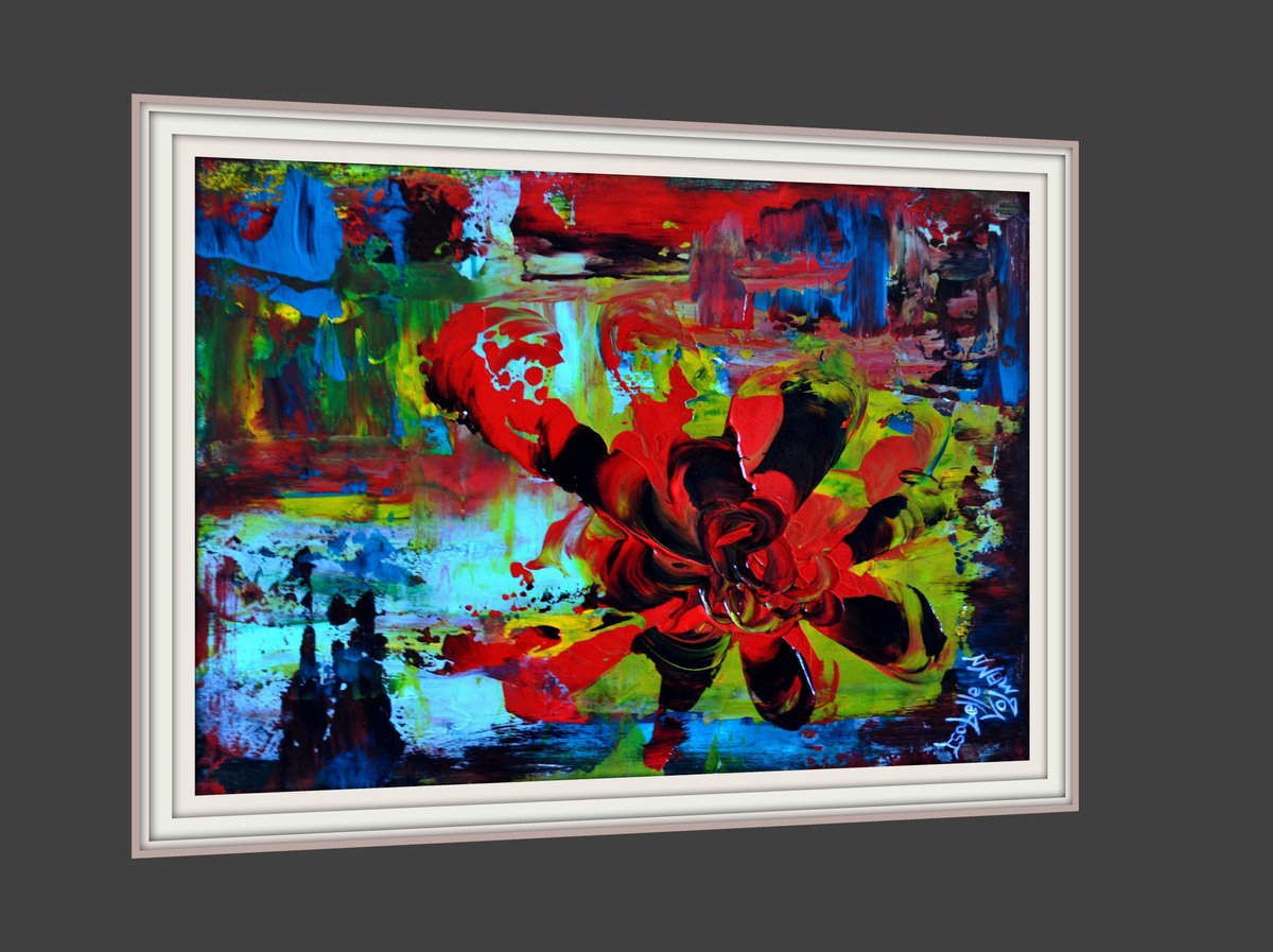 Exclusive for you nr 4 - abstract- free shipping - palette knife by Isabelle Vobmann