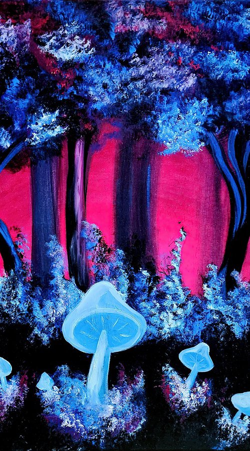 Neon Forest Dreams by Tetiana Surshko
