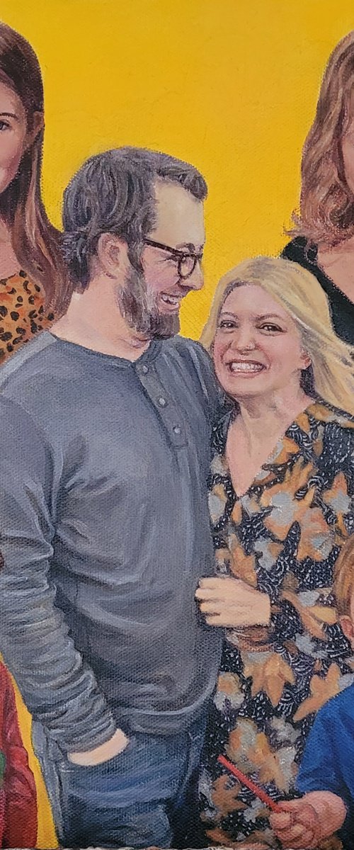 Commission Portrait of Mr. Blake's Family. by QI Debrah