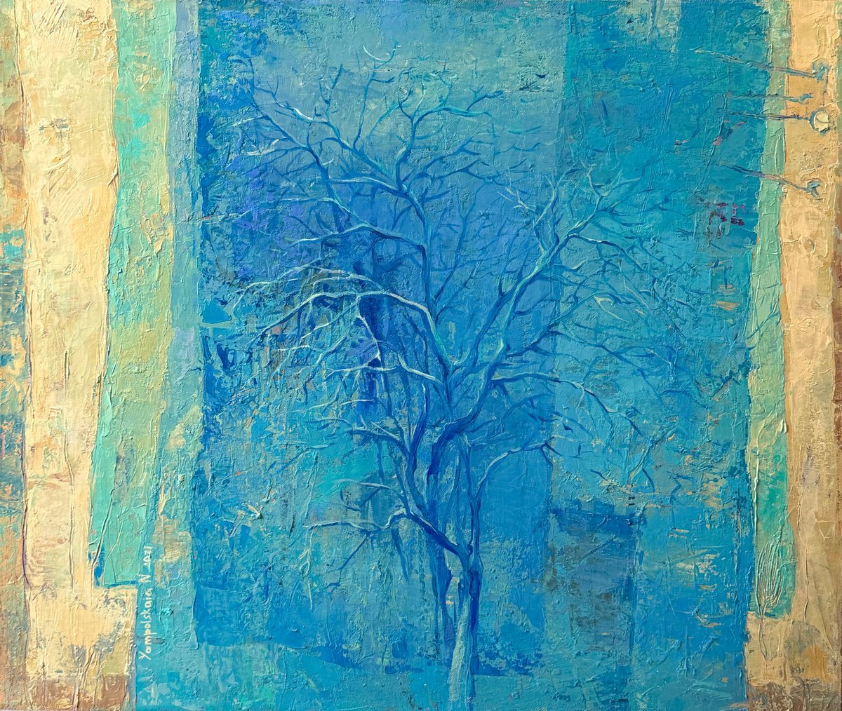 Oil Painting , The Day The Apricots Blossomed. Part Ii By Natalia Yampolskaia, 29 X 25, Artwork For Sale On Artfinder
