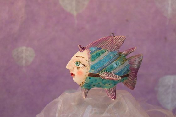 Blue Sky Fish 2021. Tiny  sculpture