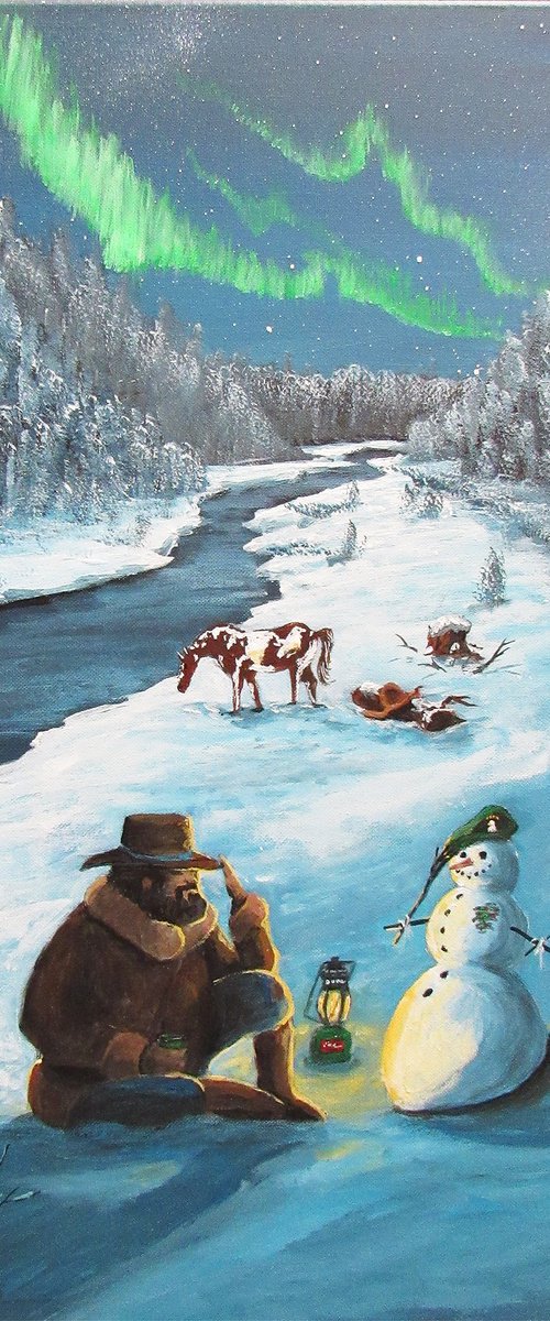 The Salute - My Ole' Mans Snowman by William F. Adams