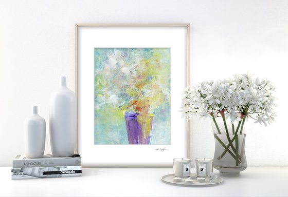 Flowers In Vase 19 - Floral Painting by Kathy Morton Stanion