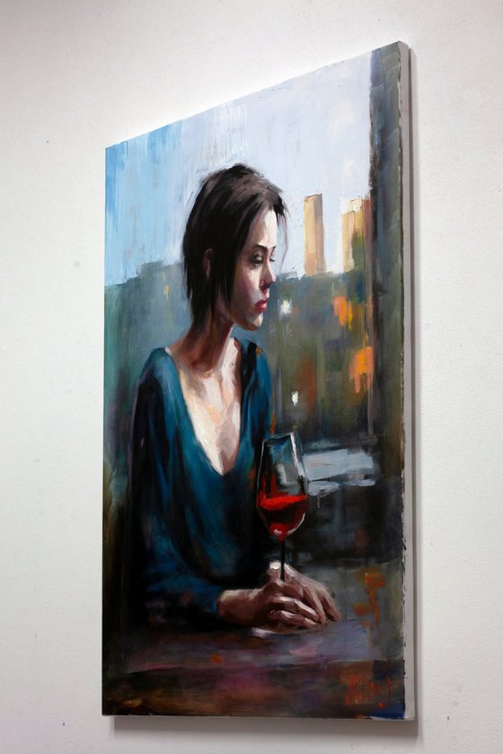 Girl with wine
