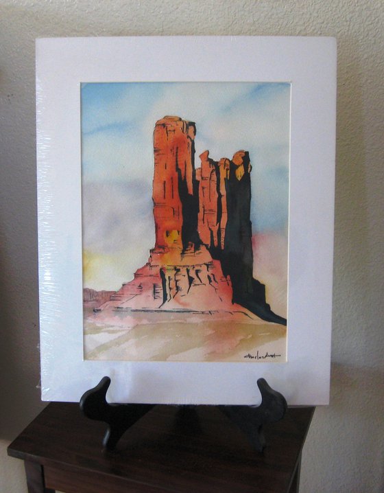 Monument Valley Butte - Original Watercolor Painting
