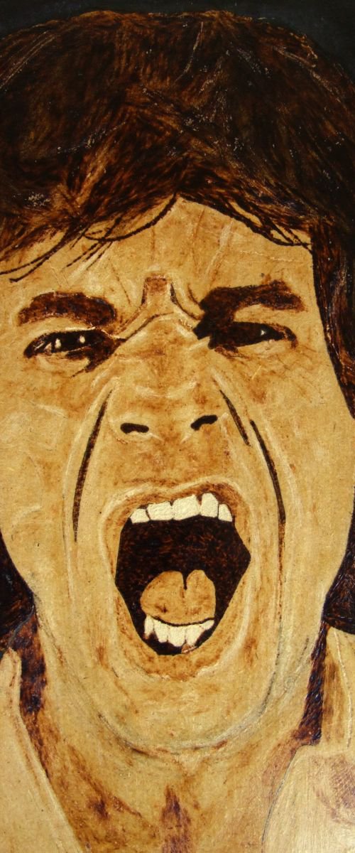 Mick Jagger by MILIS Pyrography