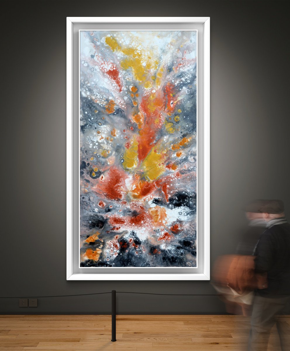 Neutral Vi 140X70Cm Gold And Silver Effect By Soos Tiberiu, 28 X 55, Artwork For Sale On Artfinder