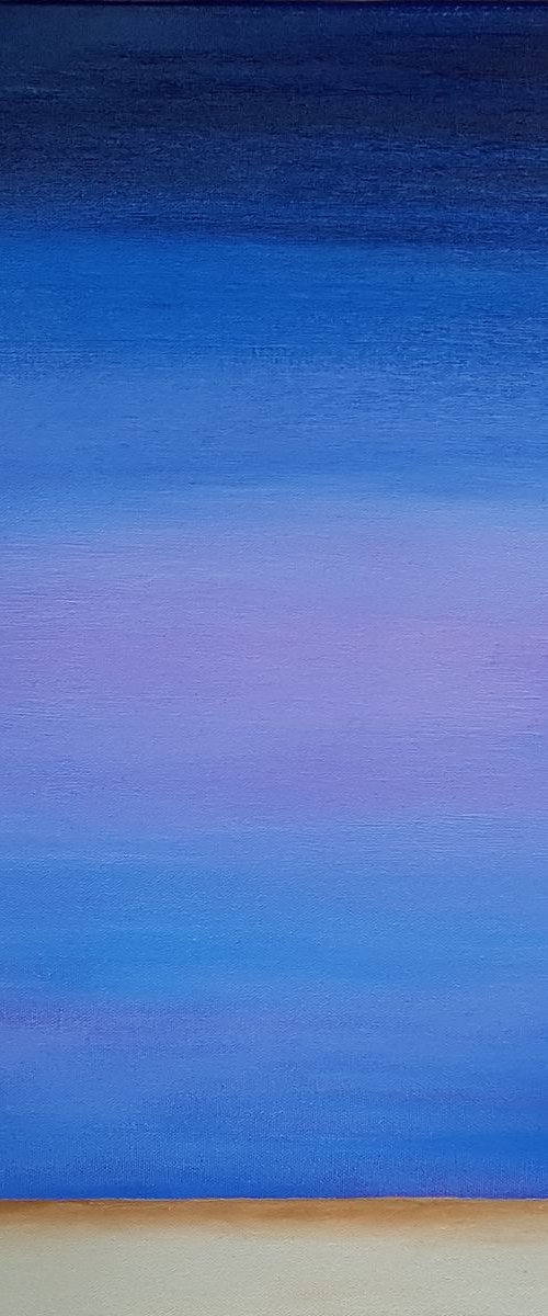 Lone tree #15 - surreal landscape on stretched cotton canvas, ready to hang, 50x50cm by Silvija Horvat - NataDaMano