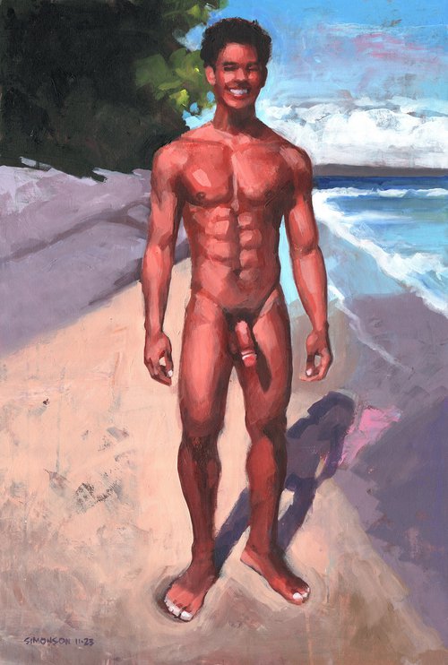Afro-Brazilian on the Beach by Douglas Simonson