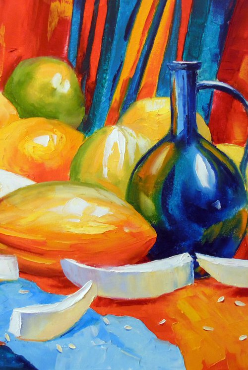 Still life with melon by Olha Darchuk