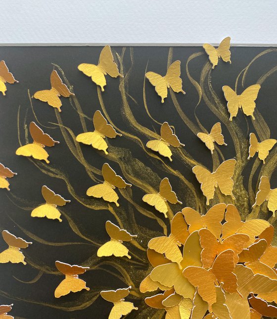 Solar - golden butterflies
