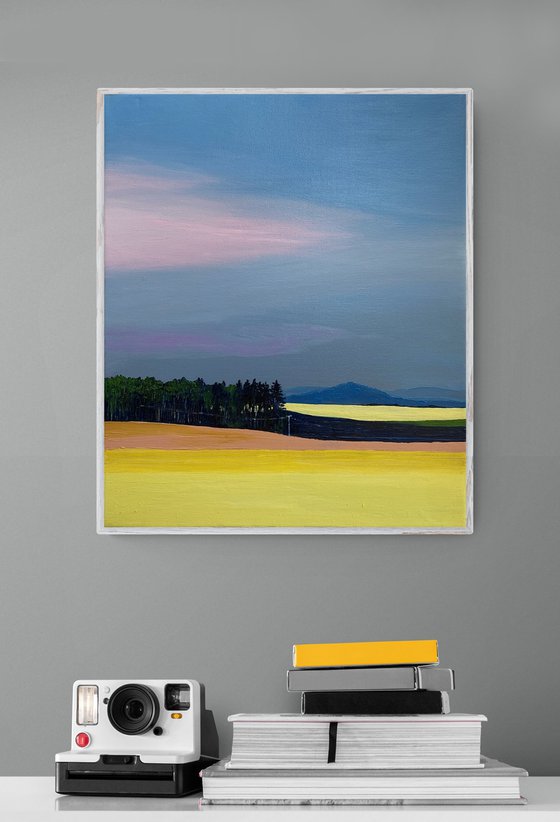 "Landscape with yellow field"