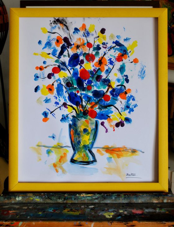 Le vase jaune et orange / 19,68x25,59 in.(50x65cm) / 2018