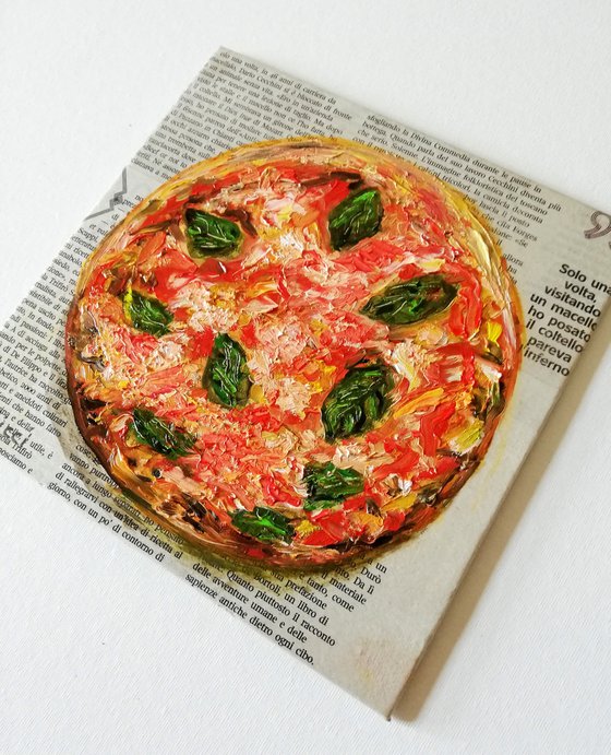 Pizza on Newspaper