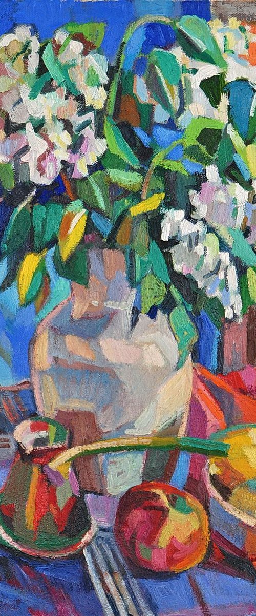 Lily of the valley /  50 x 40 x 2 cm by Maja Đokić Mihajlović
