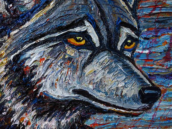 Original Oil Painting Dog