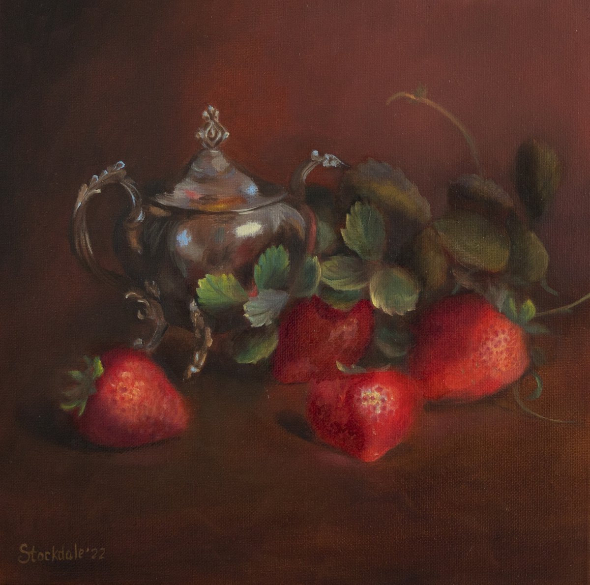Still Life with Strawberries by Maria Stockdale