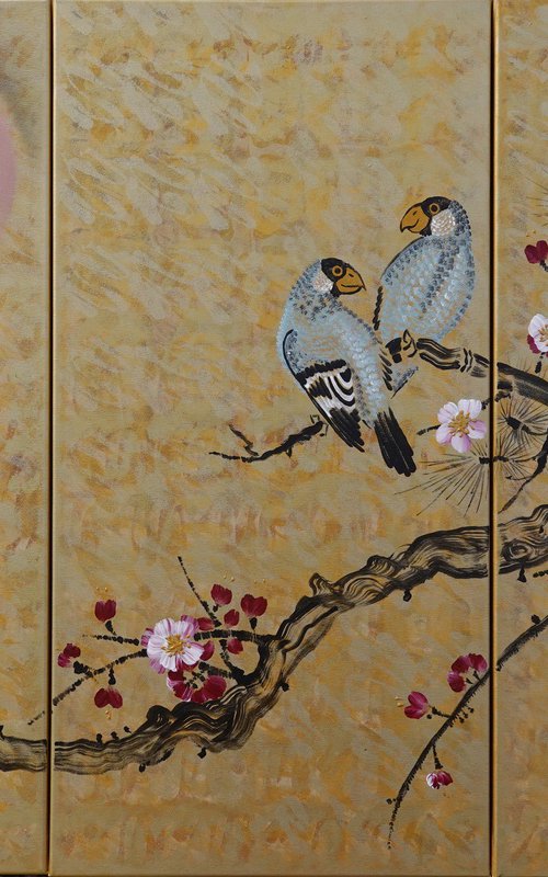 Gold Japanese sakura J352 by Ksavera
