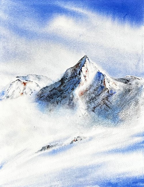 Blue Snowy Alps by Yana Ivannikova