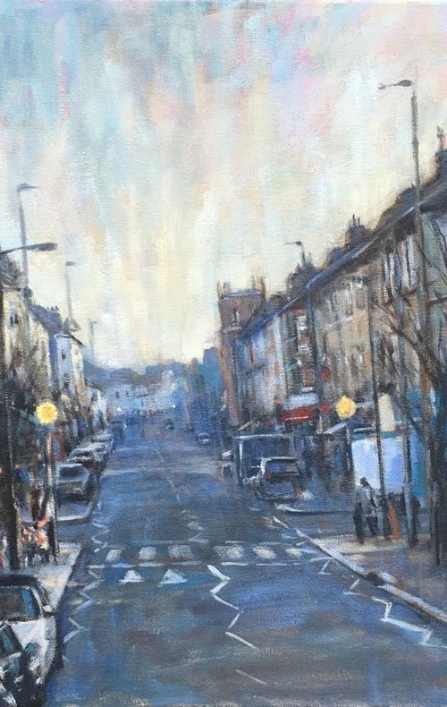 Northcote Road, Battersea. Winter light. by Louise Gillard