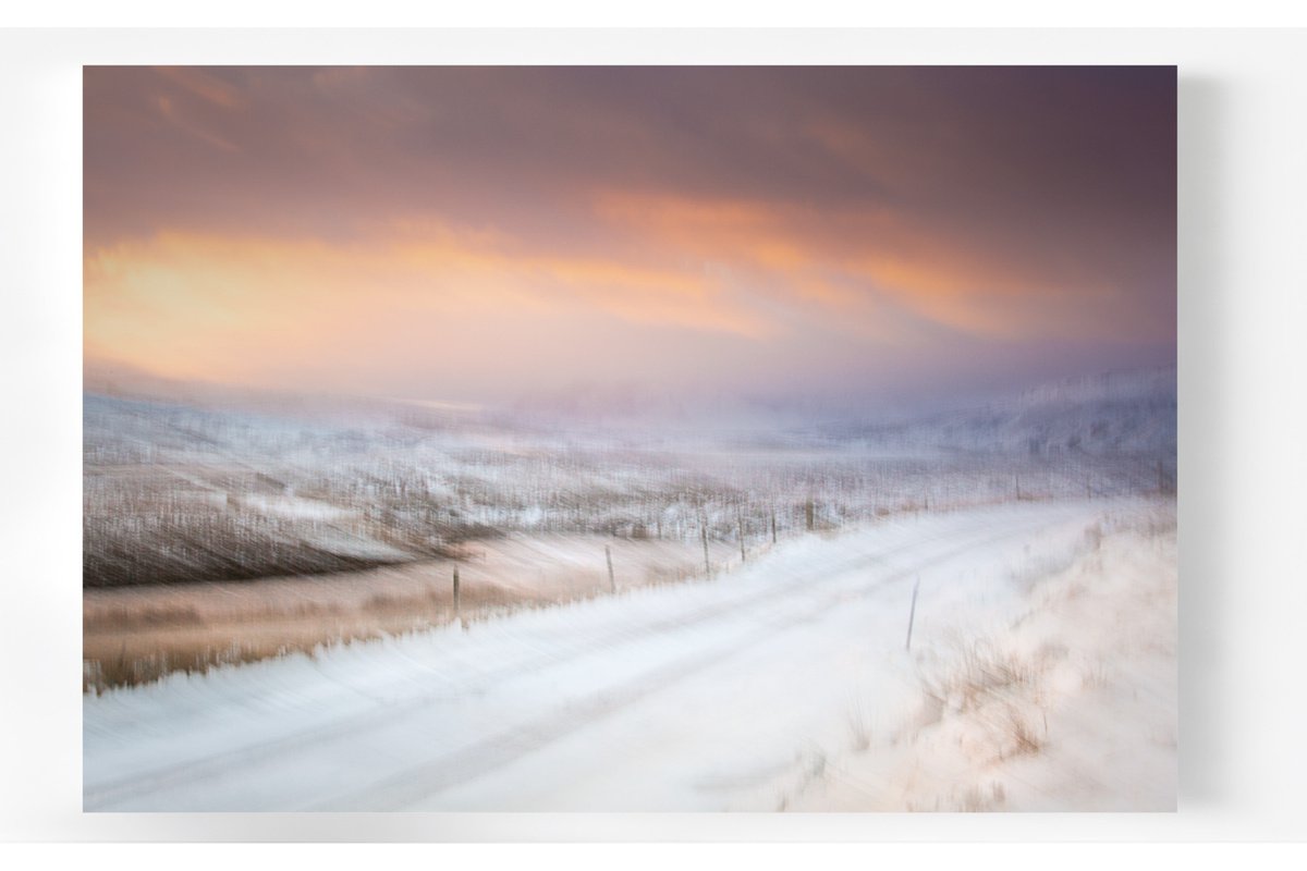 Impressionistic Landscape Photograph By Lynne Douglas, 64 X 44", Winter Light, Original Artwork
