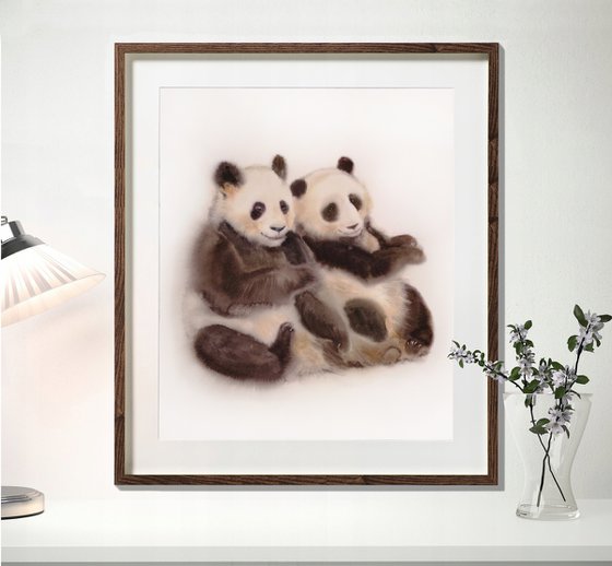 Couple of Cute Pandas - Panda Love