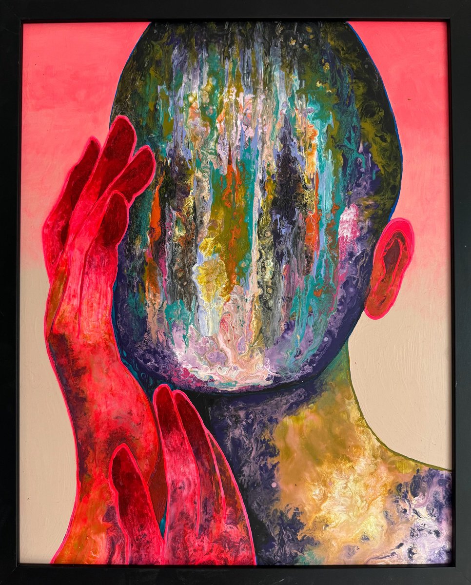 Painting , The Thinker N.11 By Stefano Pallara, 17 X 21, Artwork For Sale On Artfinder