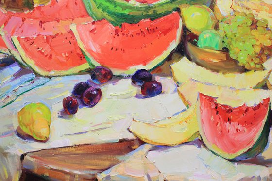 Still life with watermelon