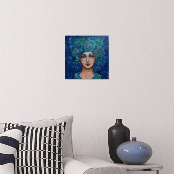 Evgenia blue 30x30cm