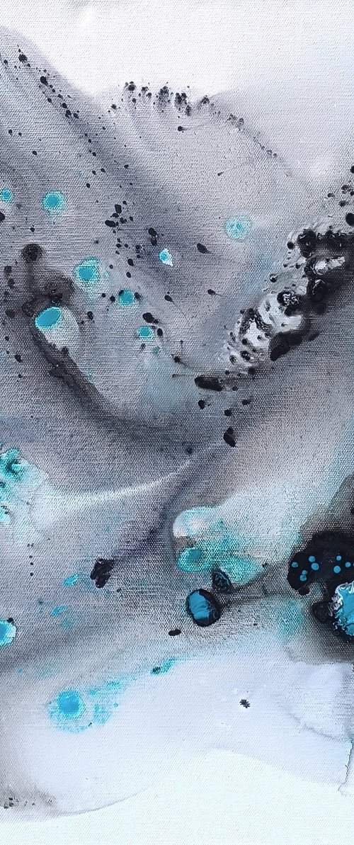 Nature 567 — Abstract Cyan Constellation by Muriel Napoli