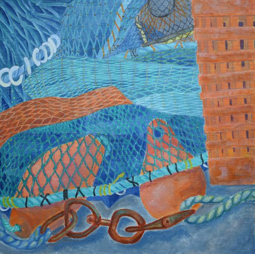 Dunbar Harbour Nets by Alison Deegan