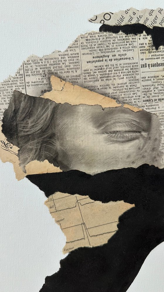 Abstract Female Collage Newspaper Profile