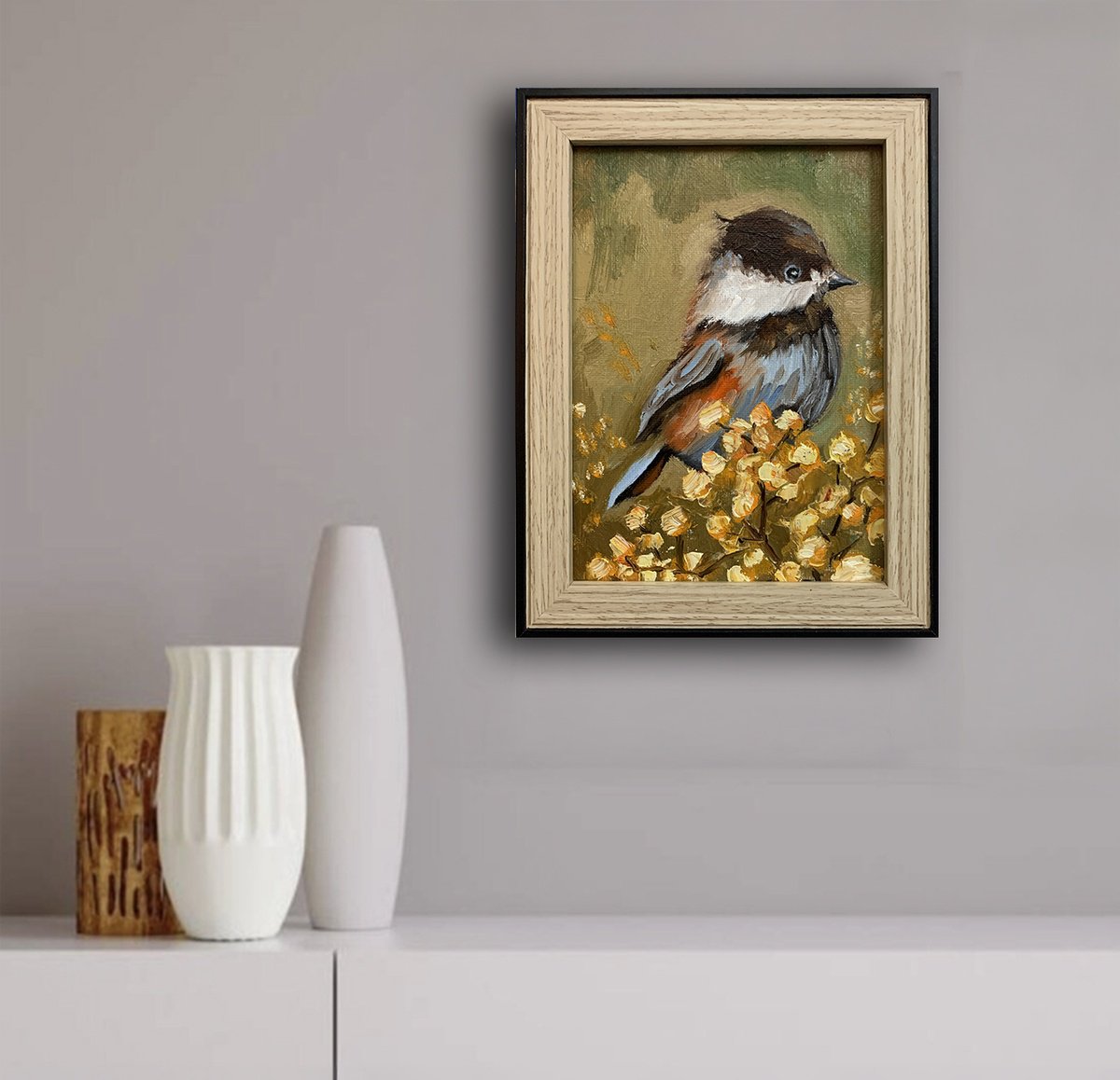 Impressionistic Animal Oil Painting By Vita Schagen, 6 X 9", Little Bird., Original Artwork