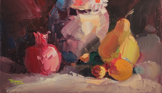 Still life (60x40cm, oil painting,  ready to hang)