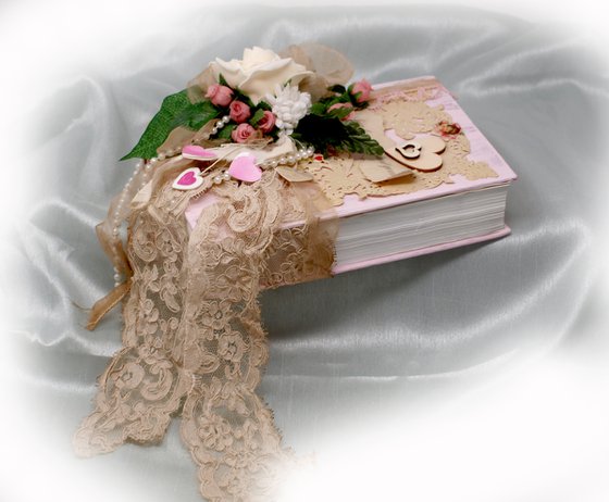 Book Of Love 3 - Mixed Media Altered Book Sculpture by Kathy Morton Stanion