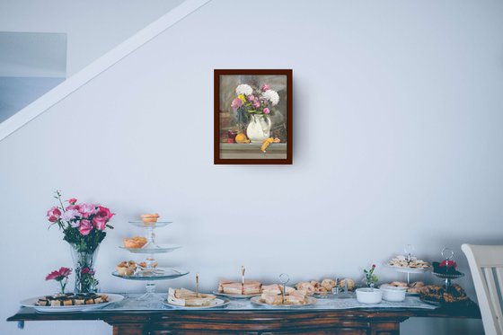 Flowers in a White Jug