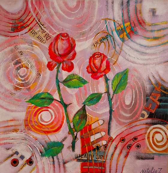 composition with flowers