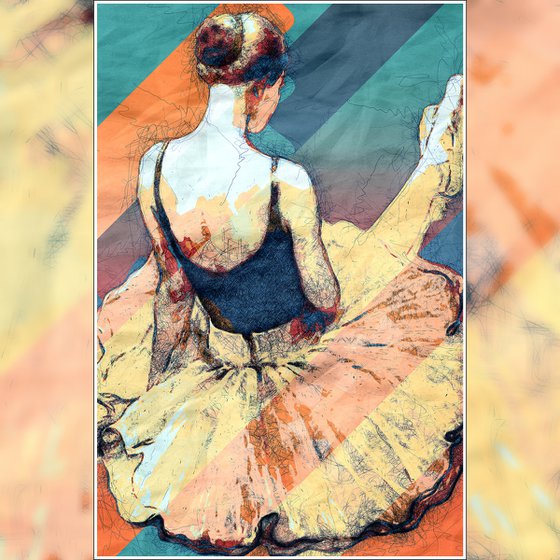 Ballerina 32  - Pop Art Modern Poster Stylised Art