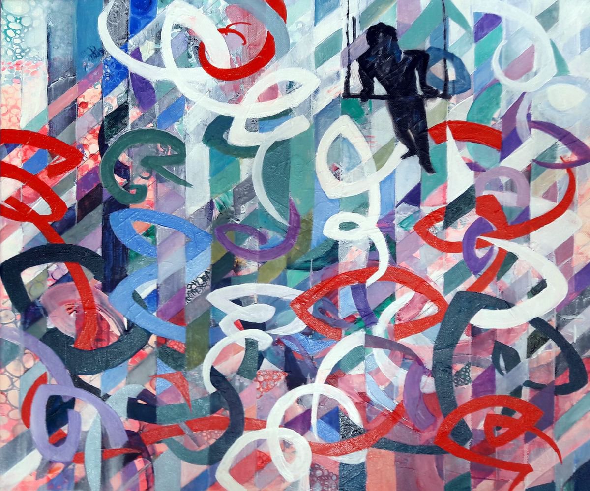 Animal Oil Painting By Chris Walker, 22 X 18, Prepare To Dismount, The Brexit Red Line, Original Artwork