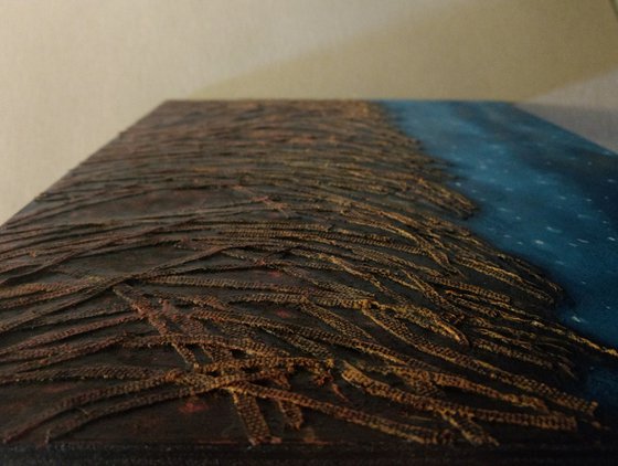 The Unsettled. original painting with rich texture