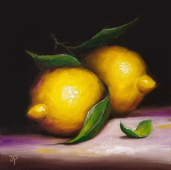 Lemon pair still life