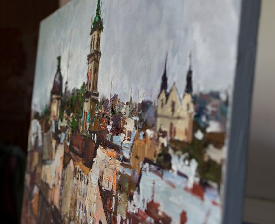 Lviv - Original cityscape painting